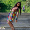 Unisex Ankara shorts styled for a summer outfit