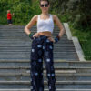 Elasticated waistband on Ankara palazzo pants