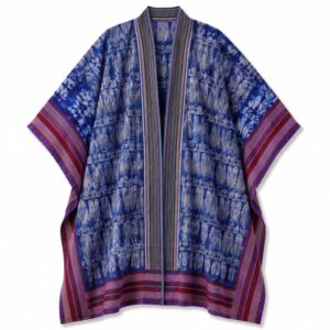 BINTA Male Adire Agbada with Aso oke trim