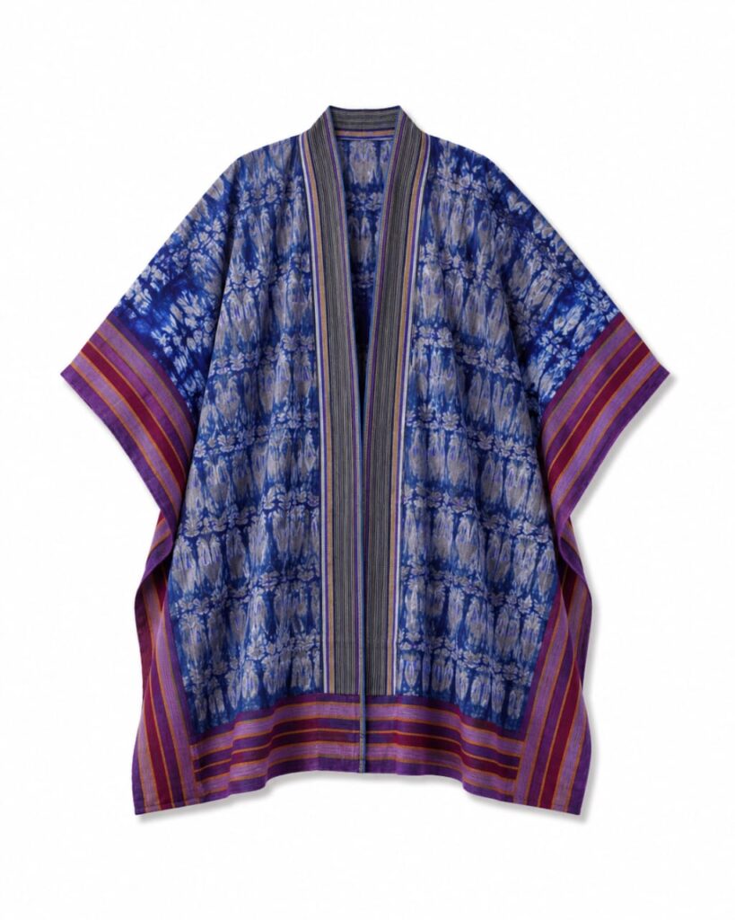 BINTA Male Adire Agbada with Aso oke trim