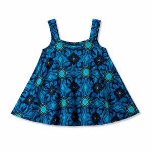 Ankara flared sleeveless swing top