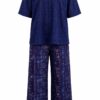 Adire co-ord set with Dry Lace crop top