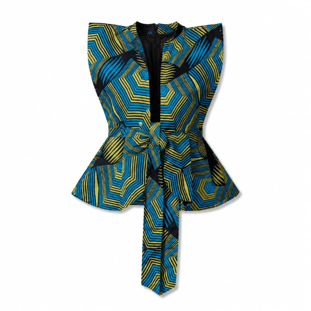 Women's Ankara Peplum Top