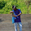 Man wearing a Nigerian Ankara Emeka tunic
