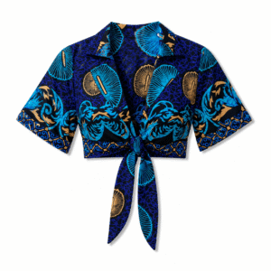 Tie front Ankara crop shirt