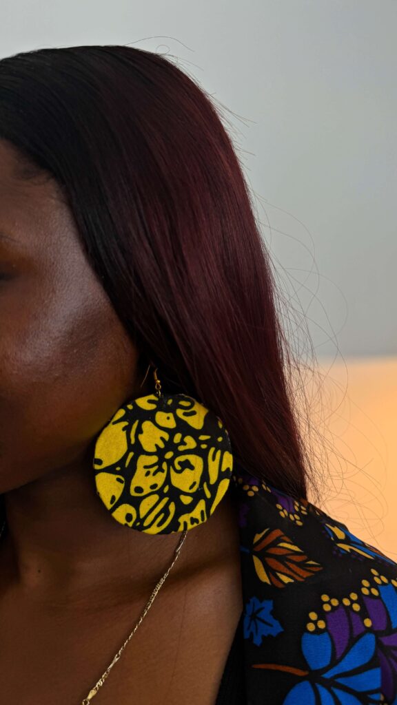 Lightweight Ankara earrings with gold hook