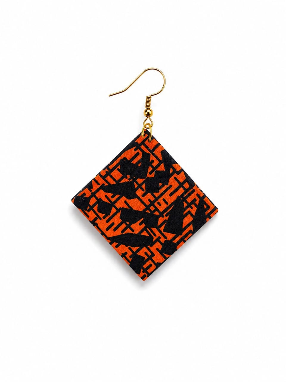 Diamond shaped Ankara earrings