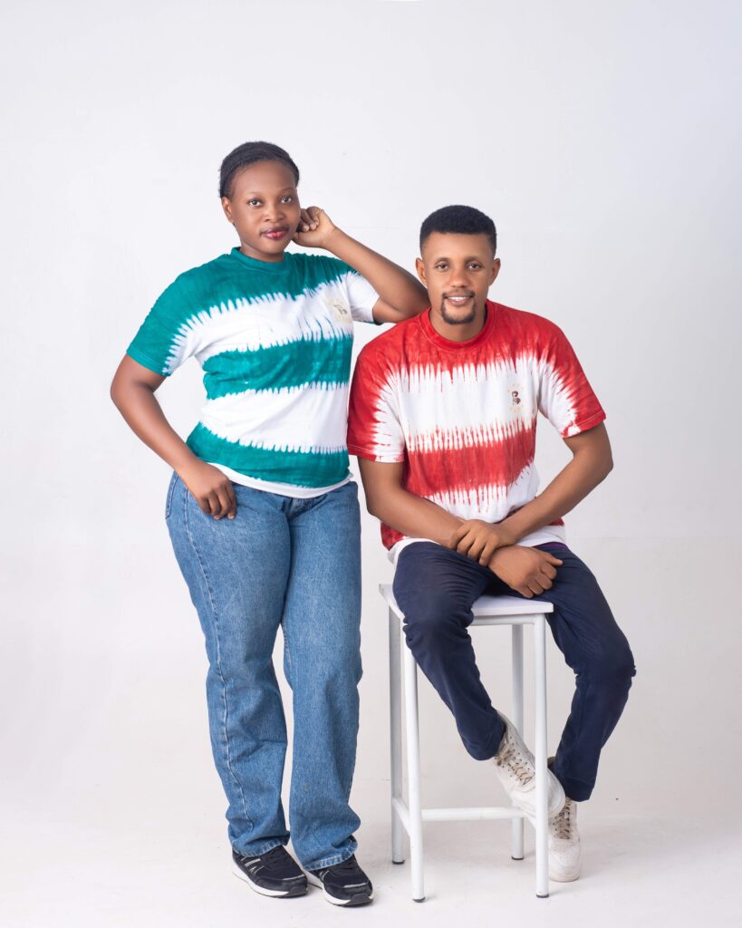 ILA pattern on hand-dyed Adire football jersey