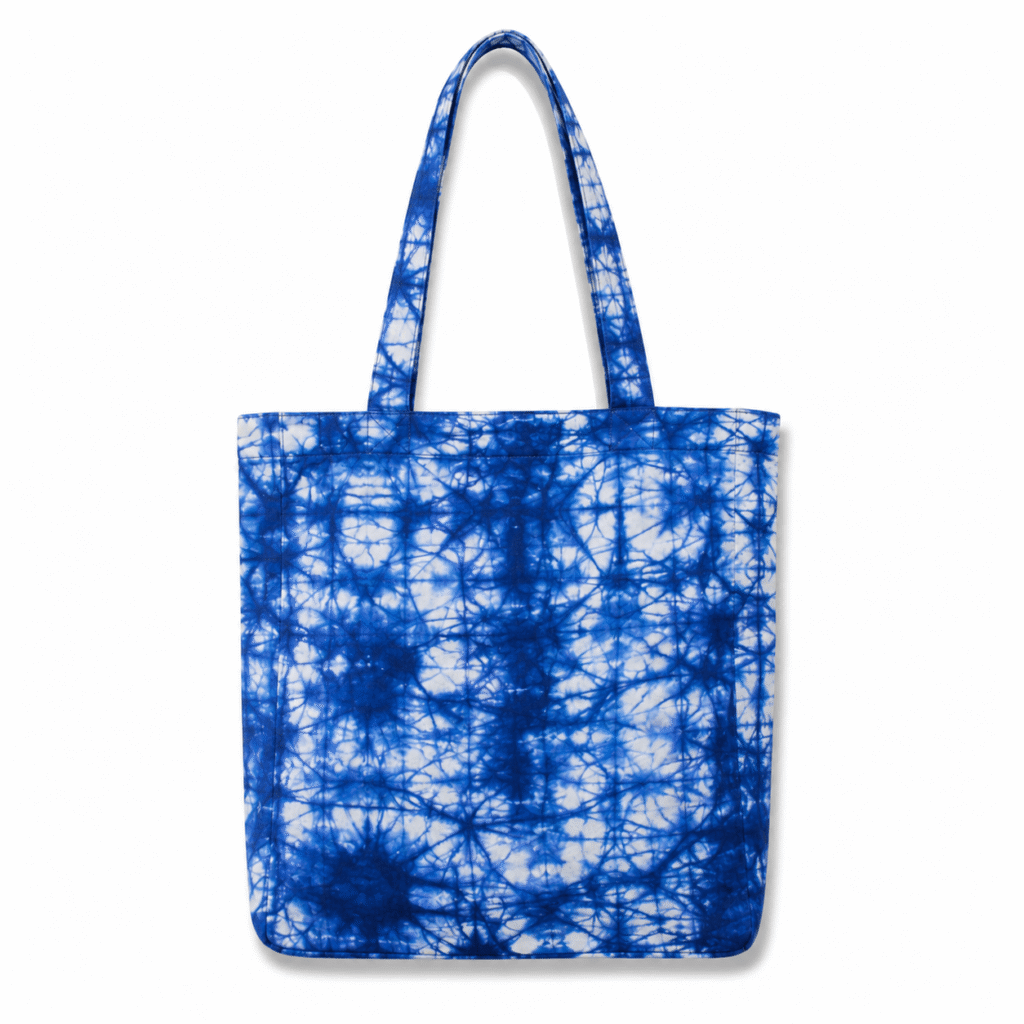 Reversible Ankara and Adire tote bag