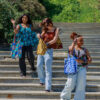 Reversible African fabric tote bag