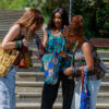 Colourful Ankara fabric tote bag